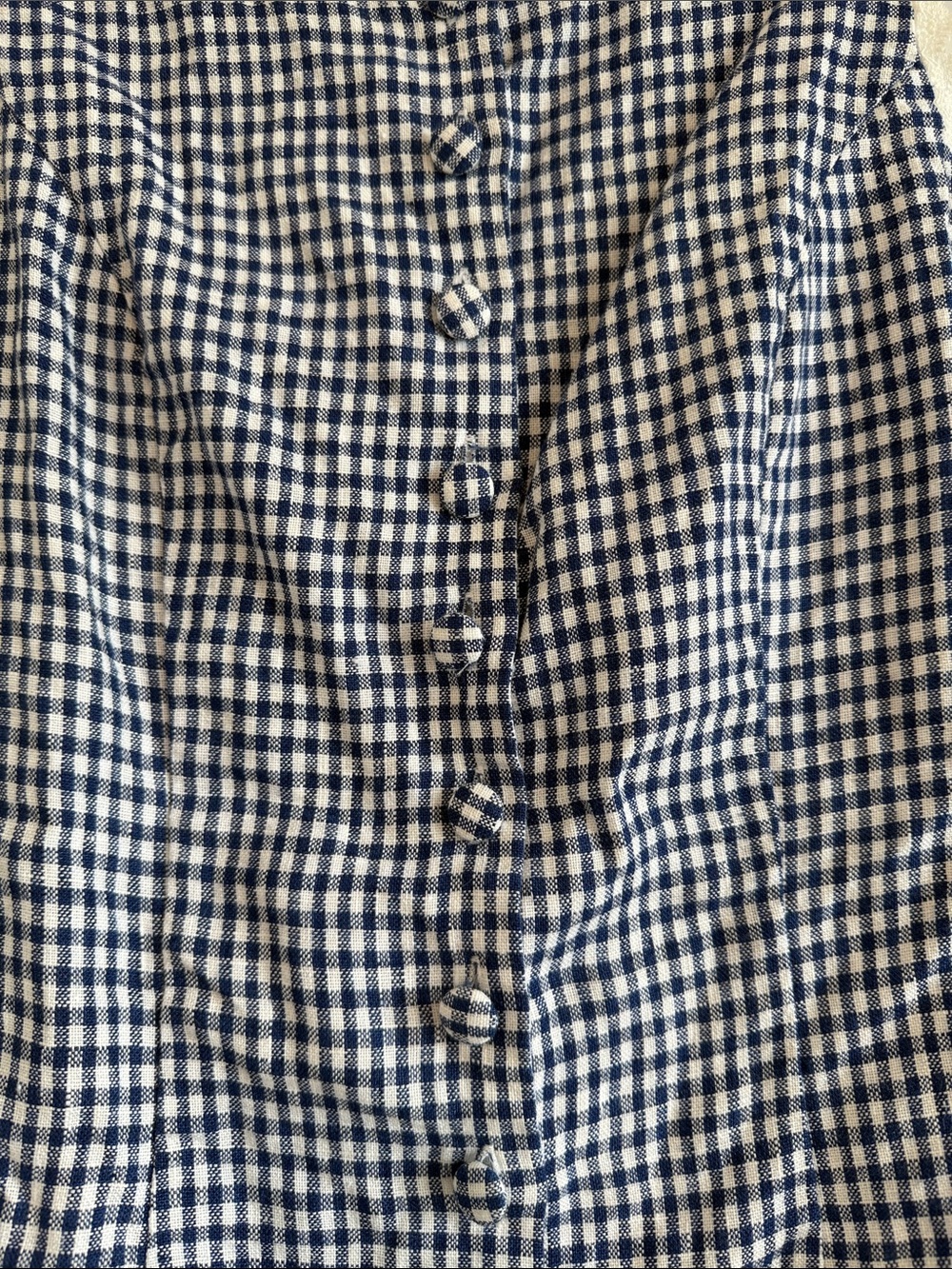 Reformation linen gingham shirt vest button down - Picture 3 of 4